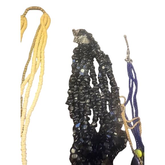 Multi stranded onyx necklace - Picture 2 of 3